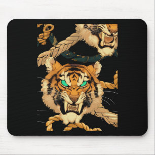 Brullende Tijger Sticker Muismat