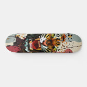 Brullende Tijger Verfspatten Moderne Straatkunst Persoonlijk Skateboard (Horizontaal)