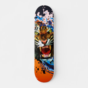 Brullende Tijger Verfspatten Surf Golf Street Art Persoonlijk Skateboard