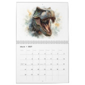 Brullende Tyrannosaurus Rex Aquarel Kalender (Mar 2027)