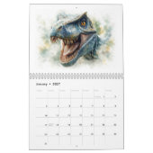 Brullende Tyrannosaurus Rex Aquarel Kalender (Jan 2027)