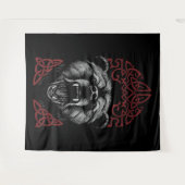 Brullende Vikingbeer Wandkleed (Voorkant (horizontaal))