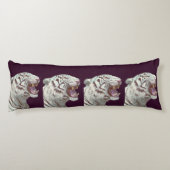 Brullende Witte Tijger – Body Pillow Ontwerp Lichaamskussen (Achterkant)