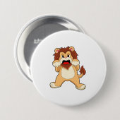 BrullendeLeeuw.PNG Ronde Button 7,6 Cm (Voorkant /achterkant)