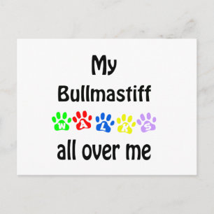 Brullmastiff wandelingen ontwerp briefkaart