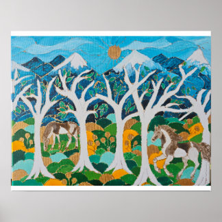 Brumbies in de High Country Poster