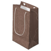 Brun-weiden Klein Cadeauzakje (Voorkant Gekanteld)