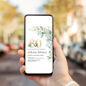 Brunch 80e verjaardag kaart