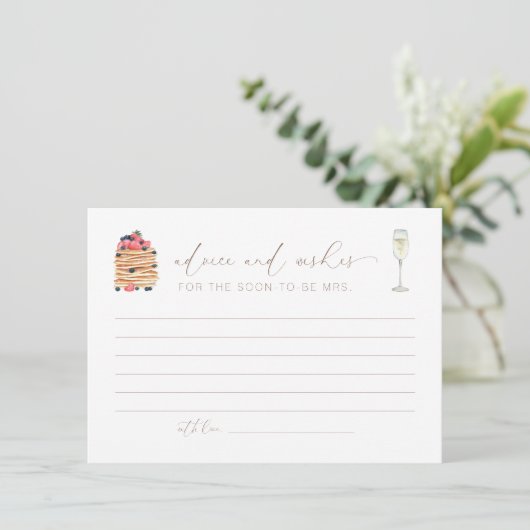 Brunch and Bubble Advice and Wishes Kaart (Staand voorkant)