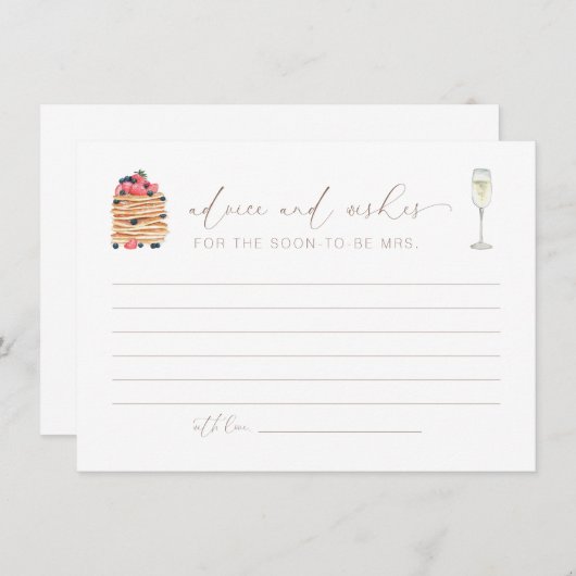 Brunch and Bubble Advice and Wishes Kaart (Voorkant / Achterkant)