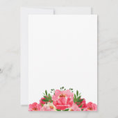 Brunch and Bubble Peonies Vrijgezellenfeest Invite Kaart (Achterkant)