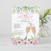 Brunch and Bubble Vrijgezellenfeest Personalized Kaart (Staand voorkant)