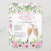 Brunch and Bubble Vrijgezellenfeest Personalized Kaart (Voorkant / Achterkant)