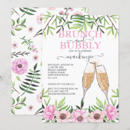 Brunch and Bubble Vrijgezellenfeest Personalized Kaart