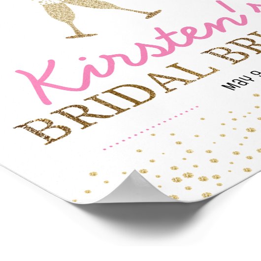 Brunch and Bubble Vrijgezellenfeest Welcome Poster (Hoek)