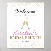 Brunch and Bubble Vrijgezellenfeest Welcome Poster (Voorkant)