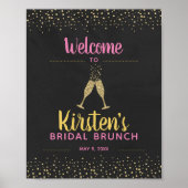 Brunch and Bubble Vrijgezellenfeest Welcome Poster (Voorkant)