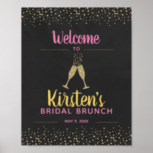 Brunch and Bubble Vrijgezellenfeest Welcome Poster