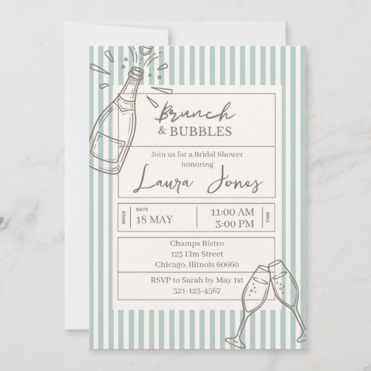 Brunch and Bubbles Kaart (Voorkant)