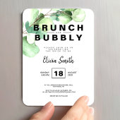 Brunch and Bubbly Bridal Shower Green Eucalyptus Magneet