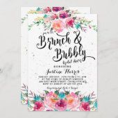 Brunch and bubbly Bridal Shower Invitation Kaart (Voorkant / Achterkant)