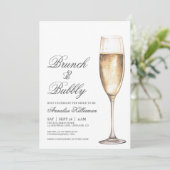 Brunch And Bubbly Bridal Shower Kaart (Staand voorkant)