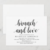 Brunch and Love, Modern Vrijgezellenfeest Celebrat Kaart (Voorkant / Achterkant)