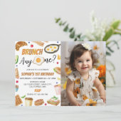 Brunch AnyOne 1e verjaardag foto uitnodiging (Staand voorkant)