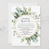 Brunch baby shower, Eucalyptus genderneutraal Kaart (Voorkant)
