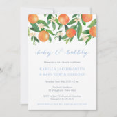 Brunch Baby shower for Boy; Baby en Bubble Kaart (Voorkant)