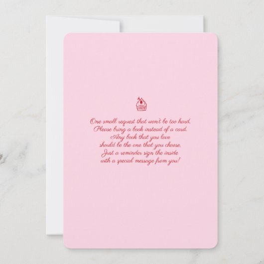 Brunch Baby Shower Girl Invitation Kaart (Achterkant)