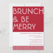 Brunch & Be Merry Green Red Kerstmis Brunch Kaart (Voorkant)