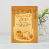 Brunch & Bliss Cozy Christmas Gathering Invitation Kaart (Staand voorkant)