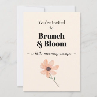 Brunch & Bloom  Invitation Kaart