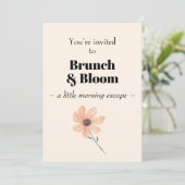 Brunch & Bloom  Invitation Kaart (Staand voorkant)