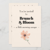 Brunch & Bloom  Invitation Kaart (Voorkant / Achterkant)