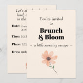 Brunch & Bloom Uitnodiging (Voorkant / Achterkant)