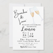 Brunch Bridal doucheuitnodiging Brunchin' & Lovin' Kaart (Voorkant)