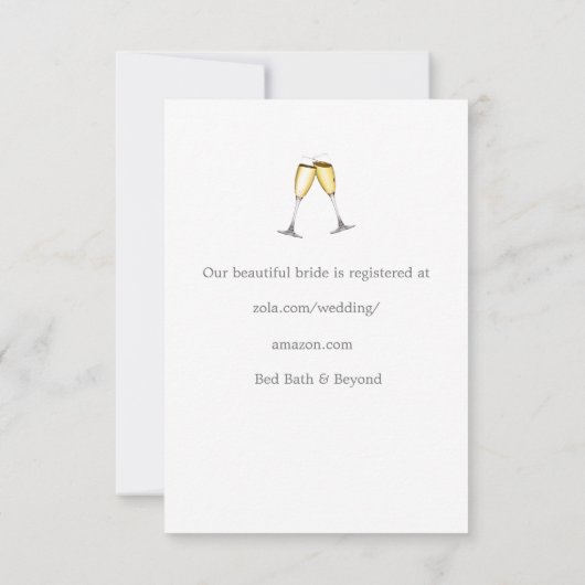 Brunch Bridal Shower Kaart (Achterkant)