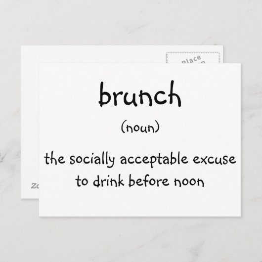 brunch briefkaart (Voorkant / Achterkant)