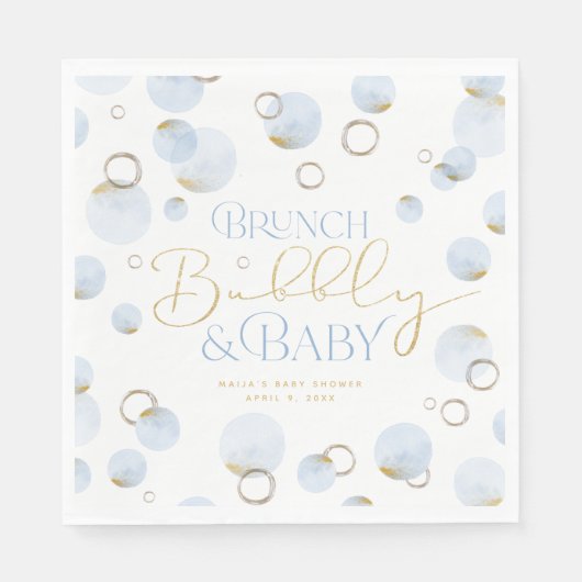 Brunch Bruisend en Baby Shower Servetten (Voorkant)