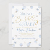 Brunch Bruisend en Baby Shower Uitnodiging (Voorkant)