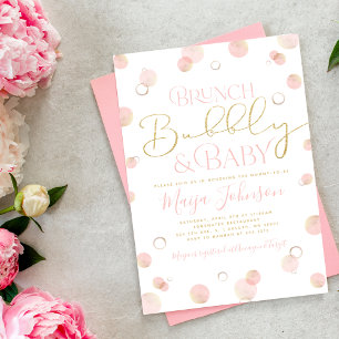 Brunch Bruisend en Baby Shower Uitnodiging