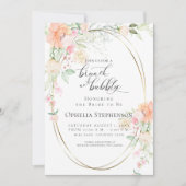 Brunch & bubbelbbel Coral Spring Flowers Kaart (Voorkant)