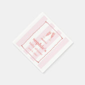 Brunch & bubbelrood en roze wavy servet (Hoek)