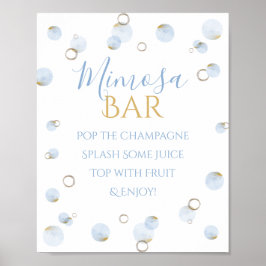 Brunch Bubbels en Baby Shower Mimosa Bar Poster