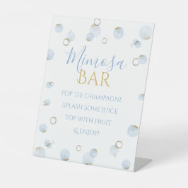 Brunch Bubbels en Baby Shower Mimosa Reclamebord Met Voetstuk