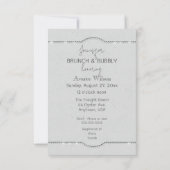 Brunch & bubbels met de bruid te zijn aankondiging (Achterkant)