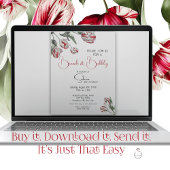 Brunch & Bubbels | Rood & Wit Rembrandt Tulpen Kaart