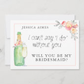 Brunch & Bubble Bridal Brunch Bridesmaid Kaart (Voorkant)